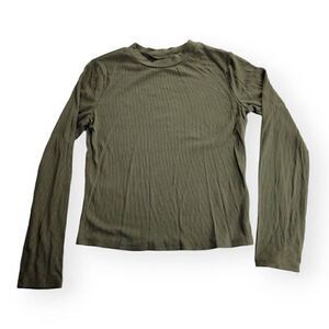 Art Class Olive Green  Ribknit Shirt Small 6/6X